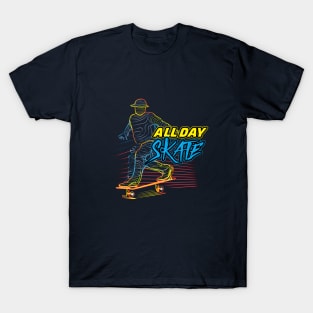 Skateboard Art Design motivational and inspirational quotes T-Shirt